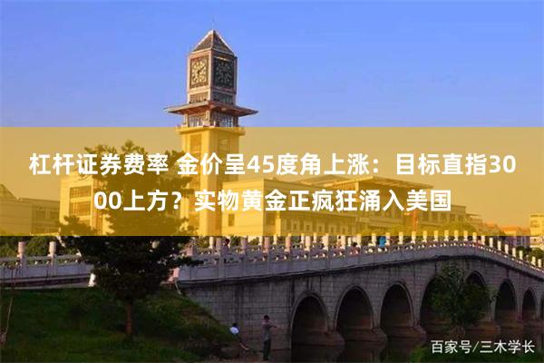 杠杆证券费率 金价呈45度角上涨：目标直指3000上方？实物黄金正疯狂涌入美国