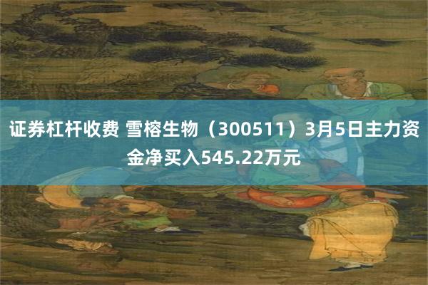 证券杠杆收费 雪榕生物（300511）3月5日主力资金净买入545.22万元