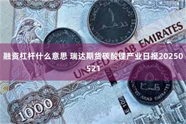 融资杠杆什么意思 瑞达期货碳酸锂产业日报20250521