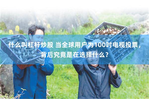 什么叫杠杆炒股 当全球用户为100吋电视投票，背后究竟是在选择什么？