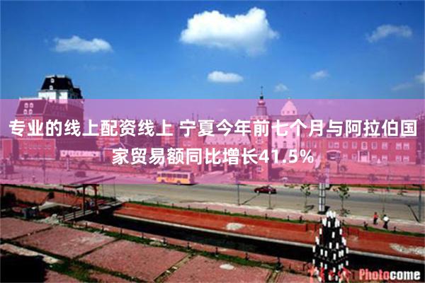 专业的线上配资线上 宁夏今年前七个月与阿拉伯国家贸易额同比增长41.5%